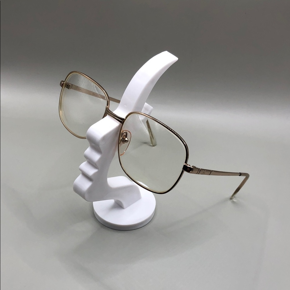 Vintage Simy 18k GP Gold Plated Soft Square Eyeglasses 52-18  Hong Kong UNISEX